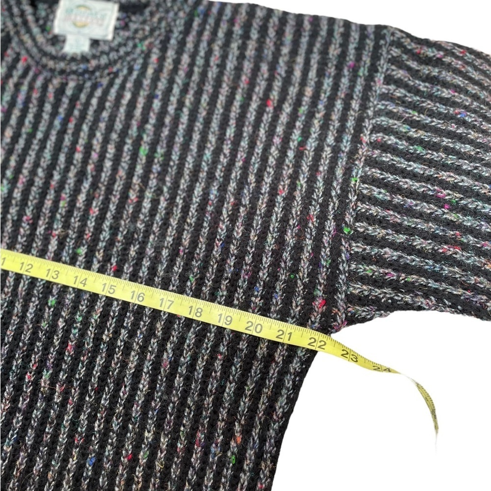 Northwest territory wool blend long sleeve black crewneck knit sweater unisex - Picture 6 of 8